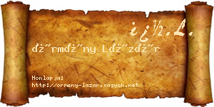 Örmény Lázár névjegykártya